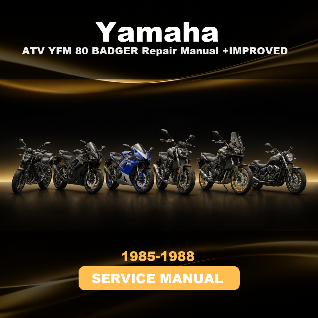 YAMAHA ATV 1985-1988 YFM 80 BADGER Repair Manual +IMPROVED