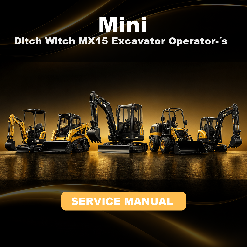 Ditch Witch MX15 MINI Excavator Operator´s Manual