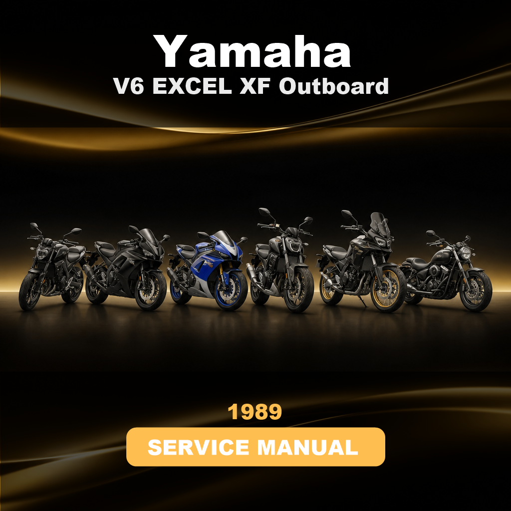 1989 YAMAHA V6 EXCEL XF Outboard Service Repair Maintenance Manual. Factory