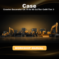 CASE Crawler Excavator CX 75 Sr 80 Cx75sr Cx80 Tier 3 Service Workshop Repair Shop Manual