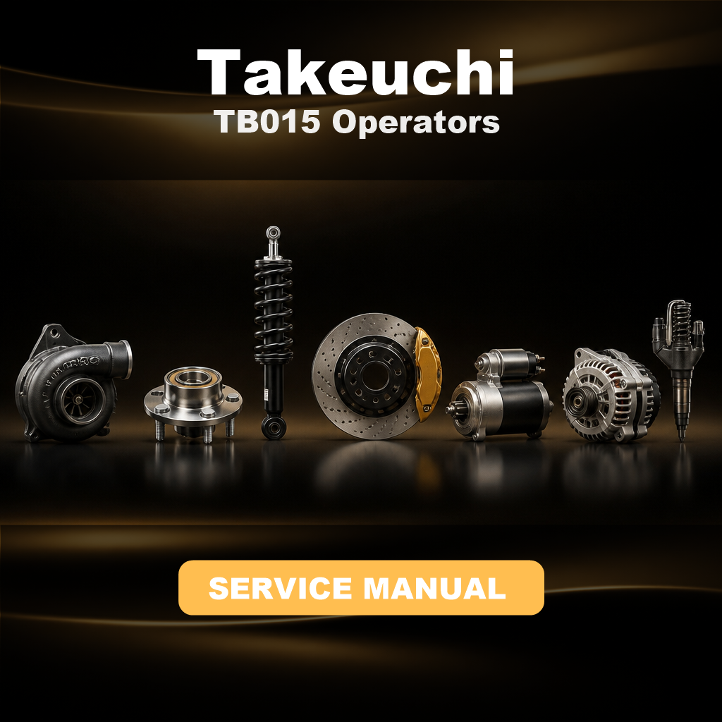 TAKEUCHI TB015 Operators Manual