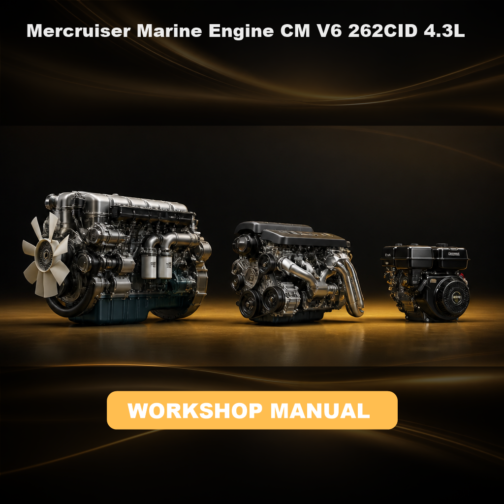 Mercruiser Marine Engine CM V6 262CID 4.3L Service Workshop Manual