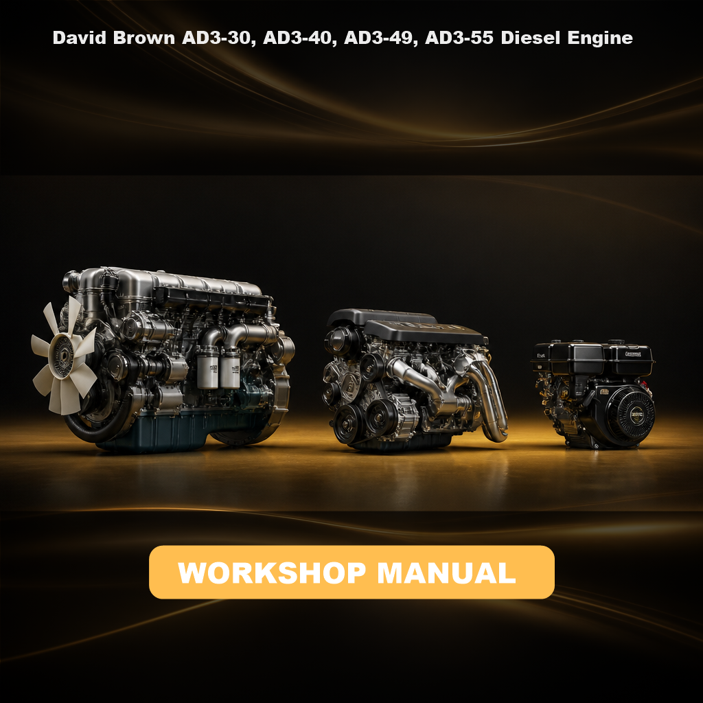 David Brown AD3-30, AD3-40, AD3-49, AD3-55 Diesel Engine Complete Workshop Service Repair Manual