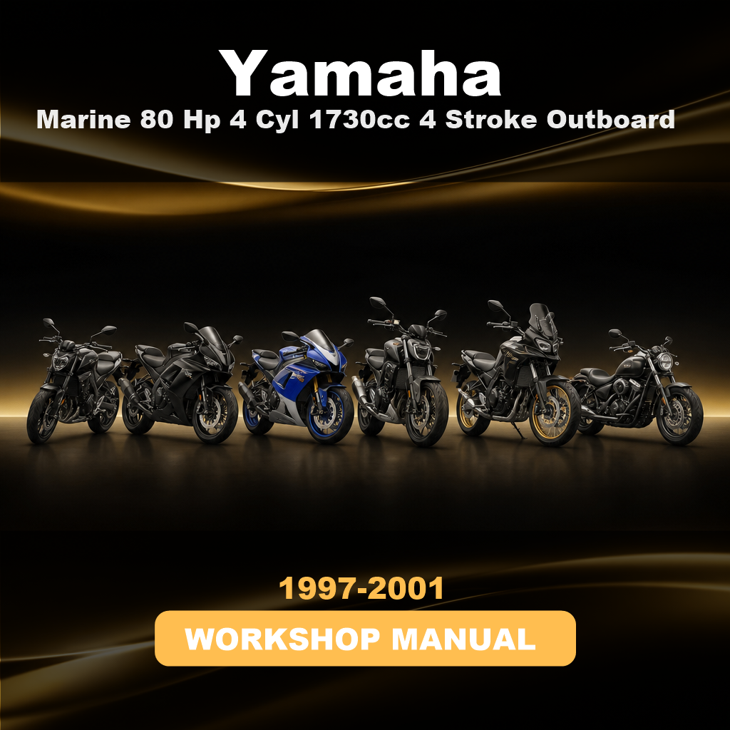 YAMAHA Marine 80 Hp 4 Cyl 1730cc 4 Stroke Outboard Complete Workshop Service Repair Manual 1997 1998 1999 2000 2001