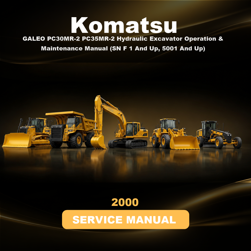 KOMATSU GALEO PC30MR-2 PC35MR-2 Hydraulic Excavator Operation & Maintenance Manual (SN F20001 And Up, 5001 And Up)
