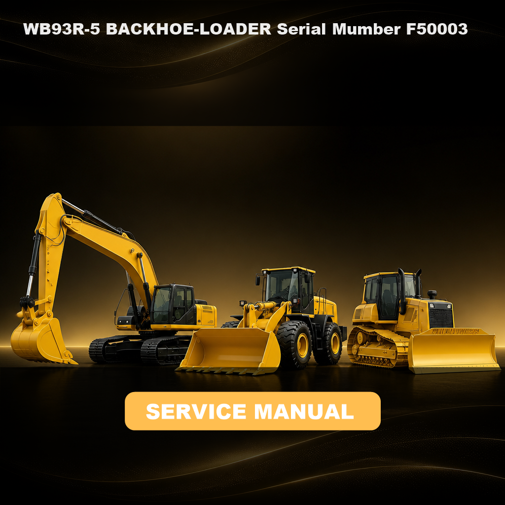 WB93R-5 BACKHOE-LOADER Serial Mumber F50003 Shop Manual