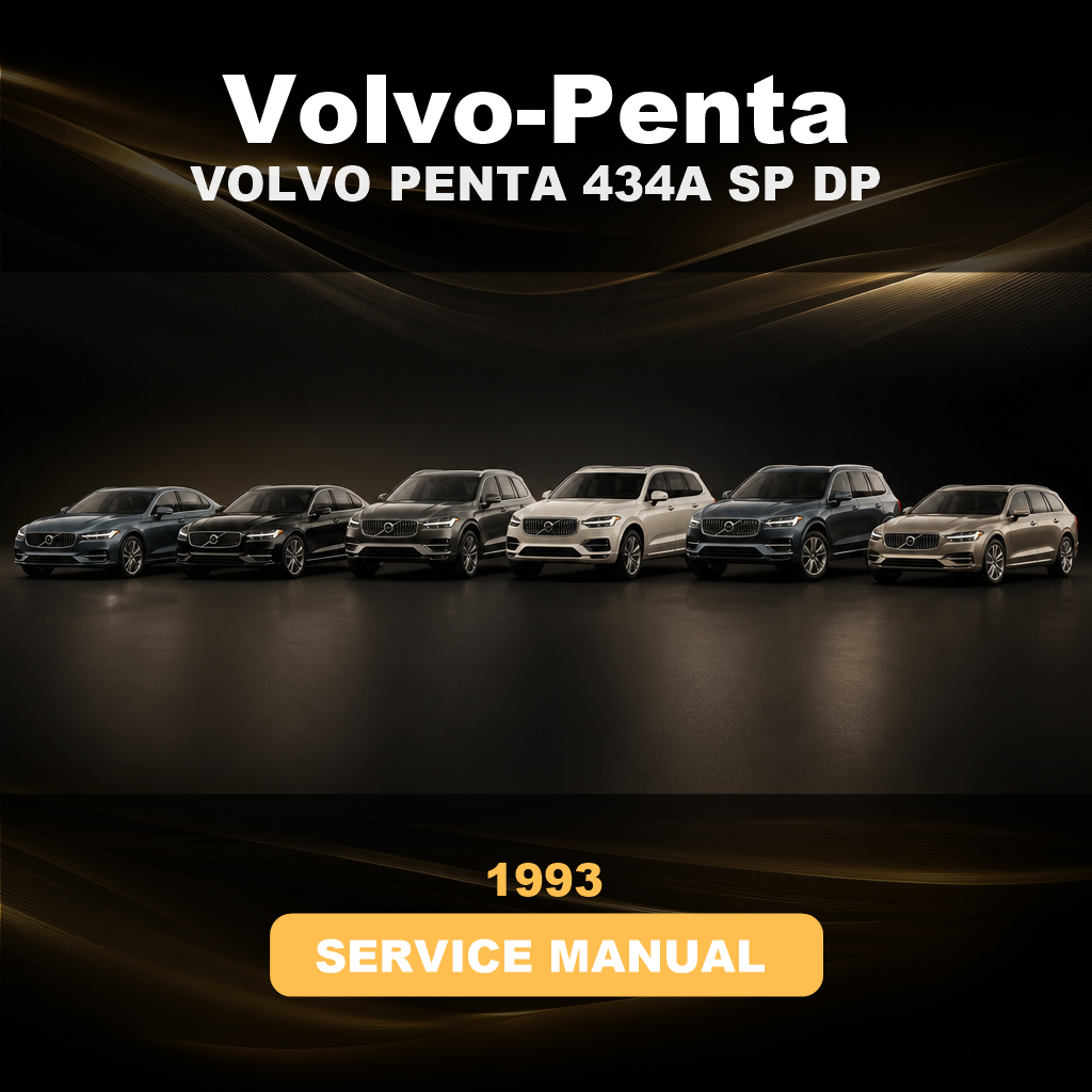 1993 VOLVO PENTA 434A SP DP Factory Service & Work Shop Manual