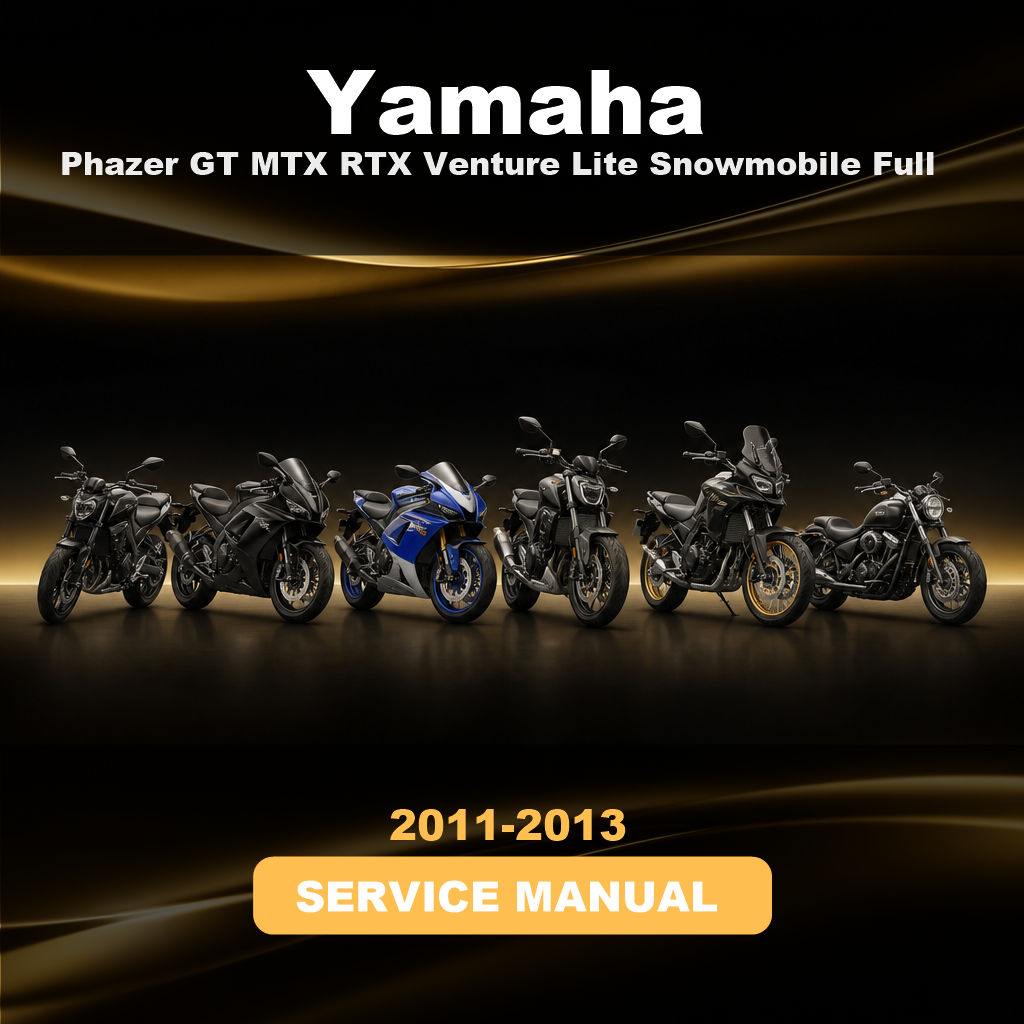 YAMAHA Phazer GT MTX RTX Venture Lite Snowmobile 2011-2013 Full Service & Repair Manual