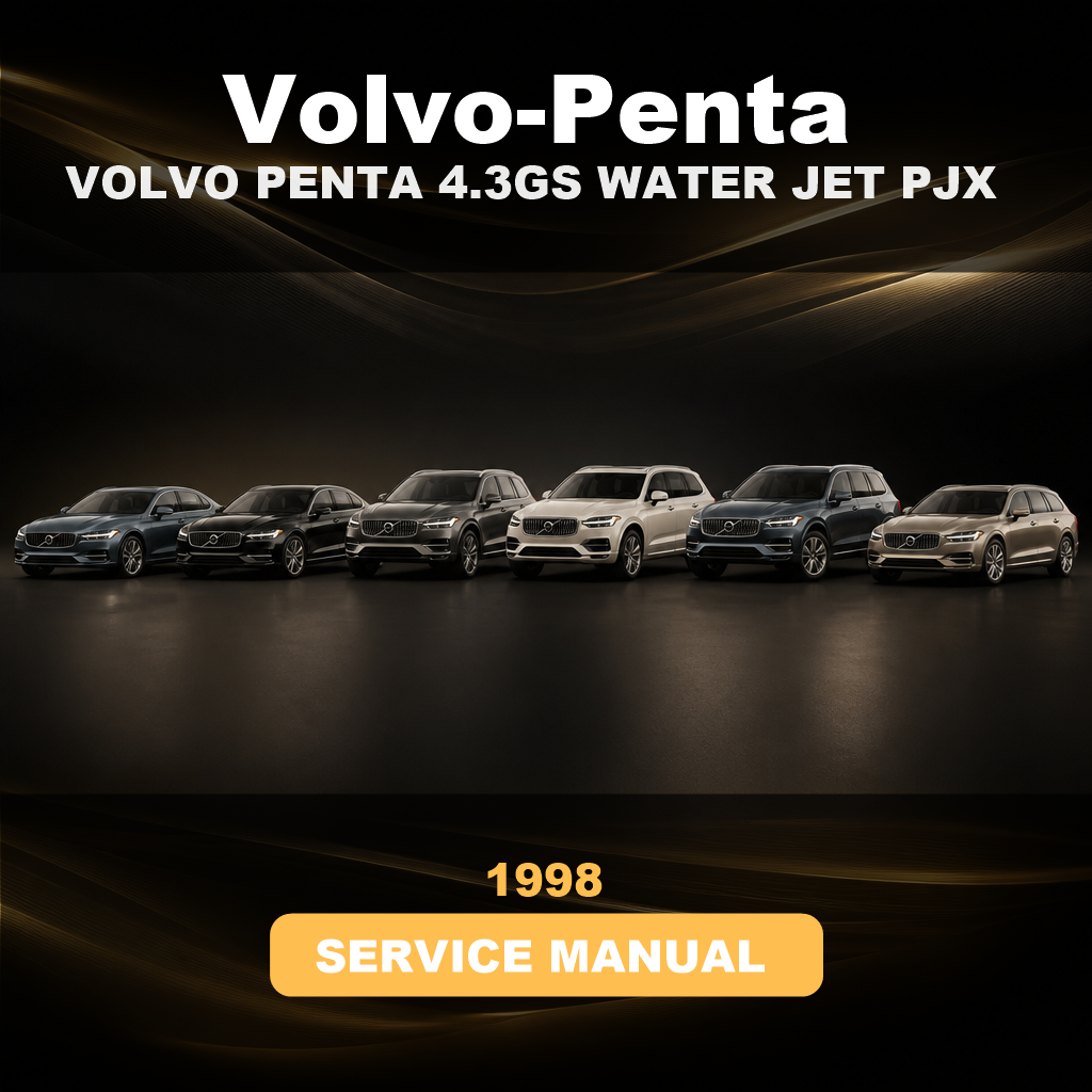 1998 VOLVO PENTA 4.3GS WATER JET PJX Factory Service & Work Shop Manual