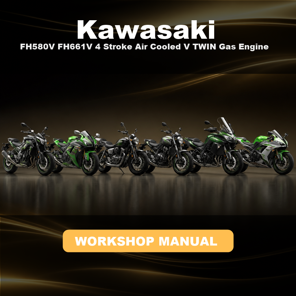 KAWASAKI FH580V FH661V 4 Stroke Air Cooled V TWIN Gas Engine Workshop Repair Manual