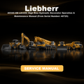 LIEBHERR A934C-HD Litronic High Rise Hydraulic Excavator Operation & Maintenance Manual (From Serial Number: 40725)