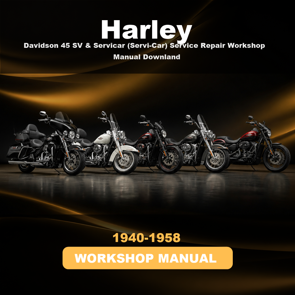 1940-1958 HARLEY Davidson 45 SV & Servicar (Servi-Car) Service Repair Workshop Manual Downland