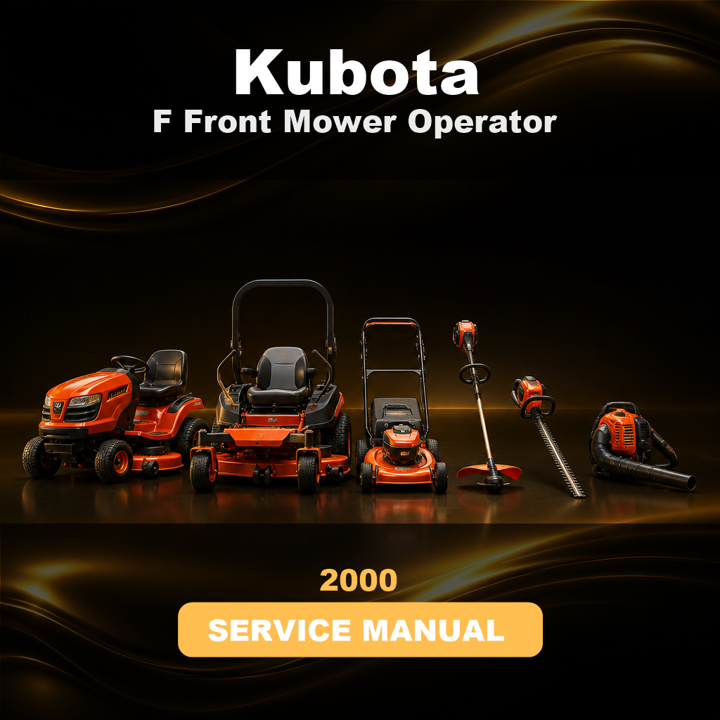 KUBOTA F2000 Front Mower Operator Manual