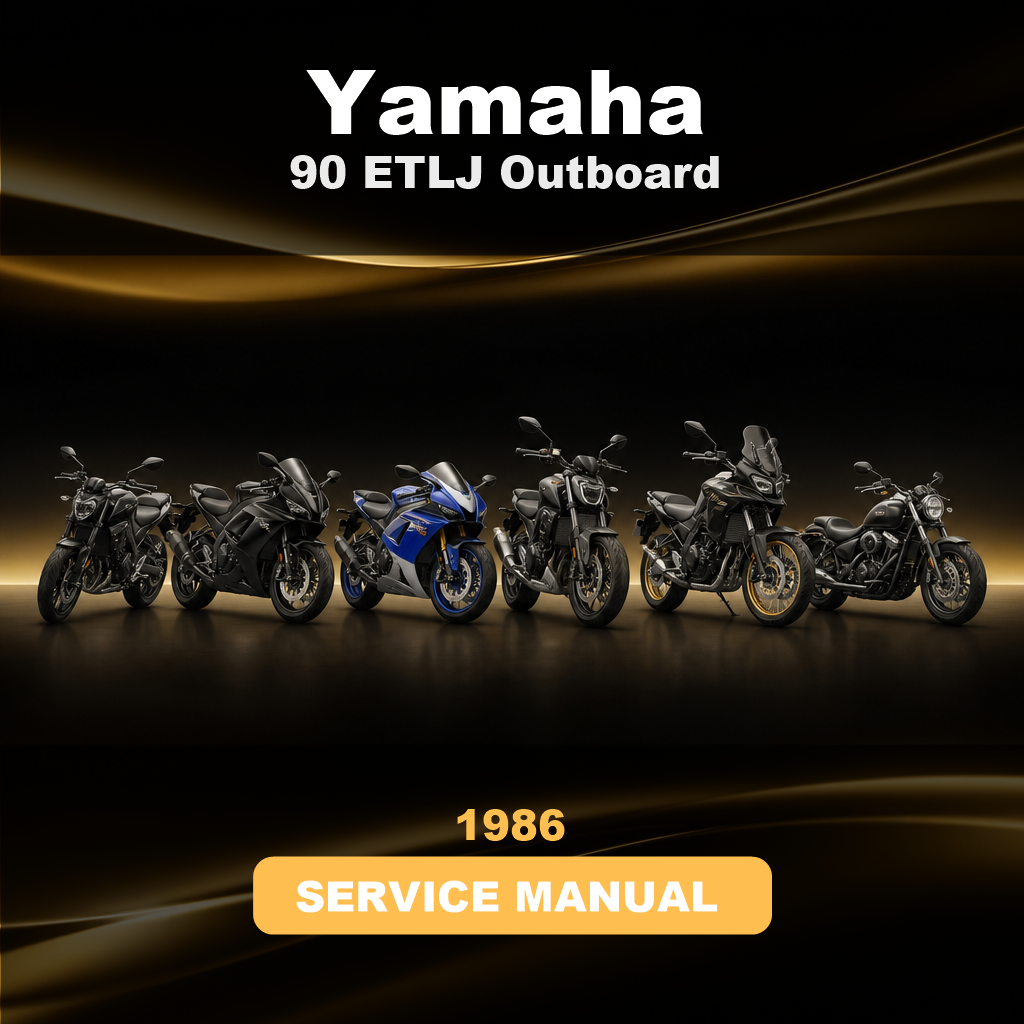 1986 YAMAHA 90 ETLJ Outboard Service Repair Maintenance Manual. Factory Service Manual