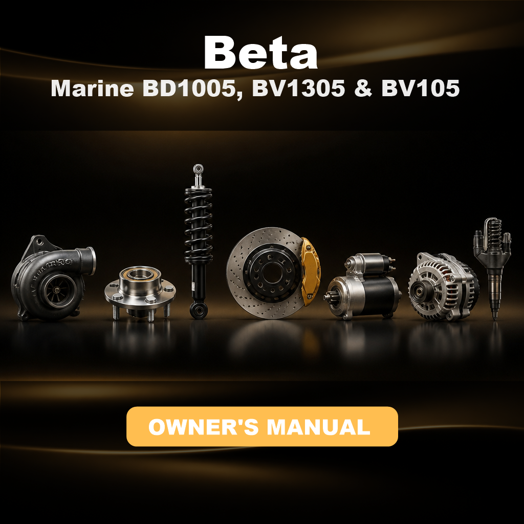 BETA Marine BD1005, BV1305 & BV105 Service Owners Manual
