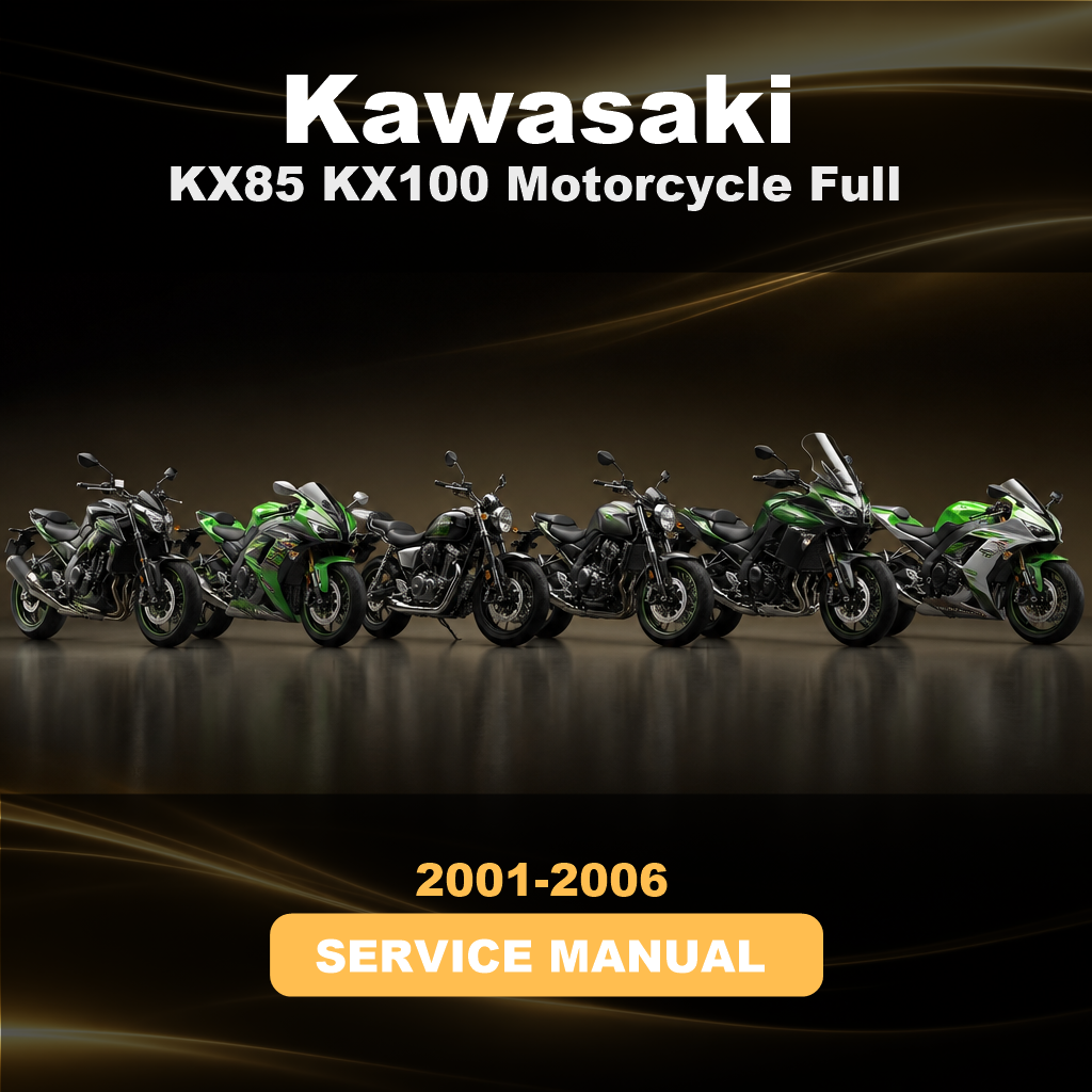 KAWASAKI KX85 KX100 Motorcycle Full Service & Repair Manual 2001-2006