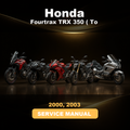 HONDA Fourtrax TRX 350 (2000 To 2003) Service Manual