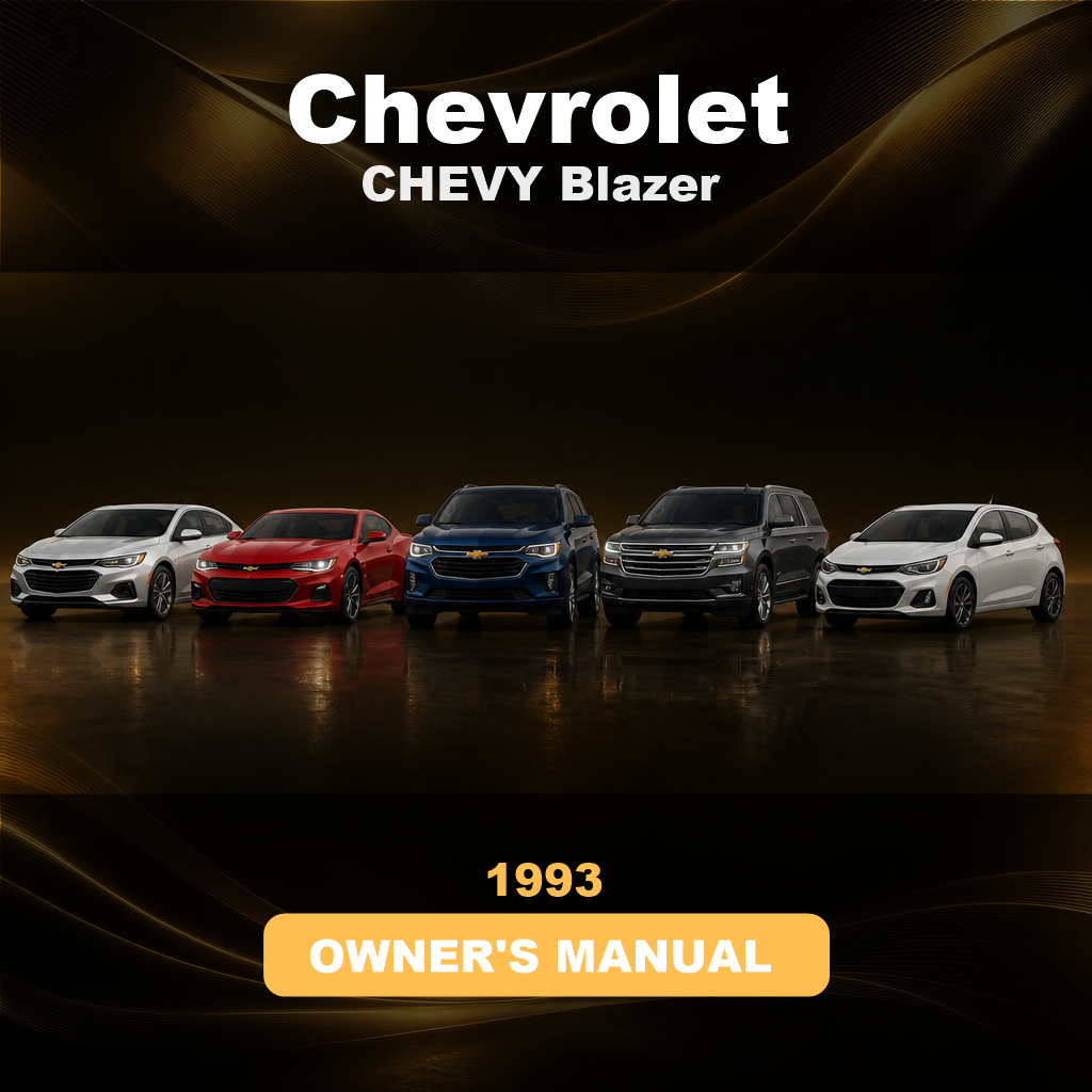 1993 CHEVROLET / CHEVY Blazer Owners Manual