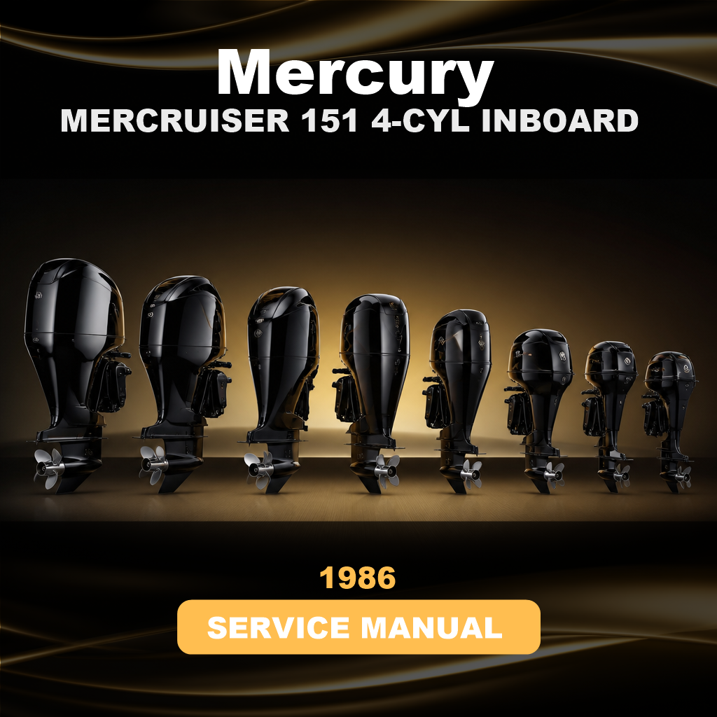 1986 MERCURY MERCRUISER 151 4-CYL INBOARD Factory Service & Work Shop Manual