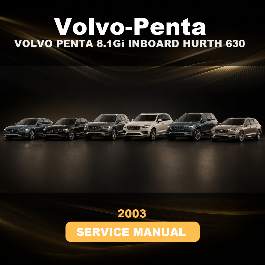 2003 VOLVO PENTA 8.1Gi INBOARD HURTH 630 Factory Service & Work Shop Manual