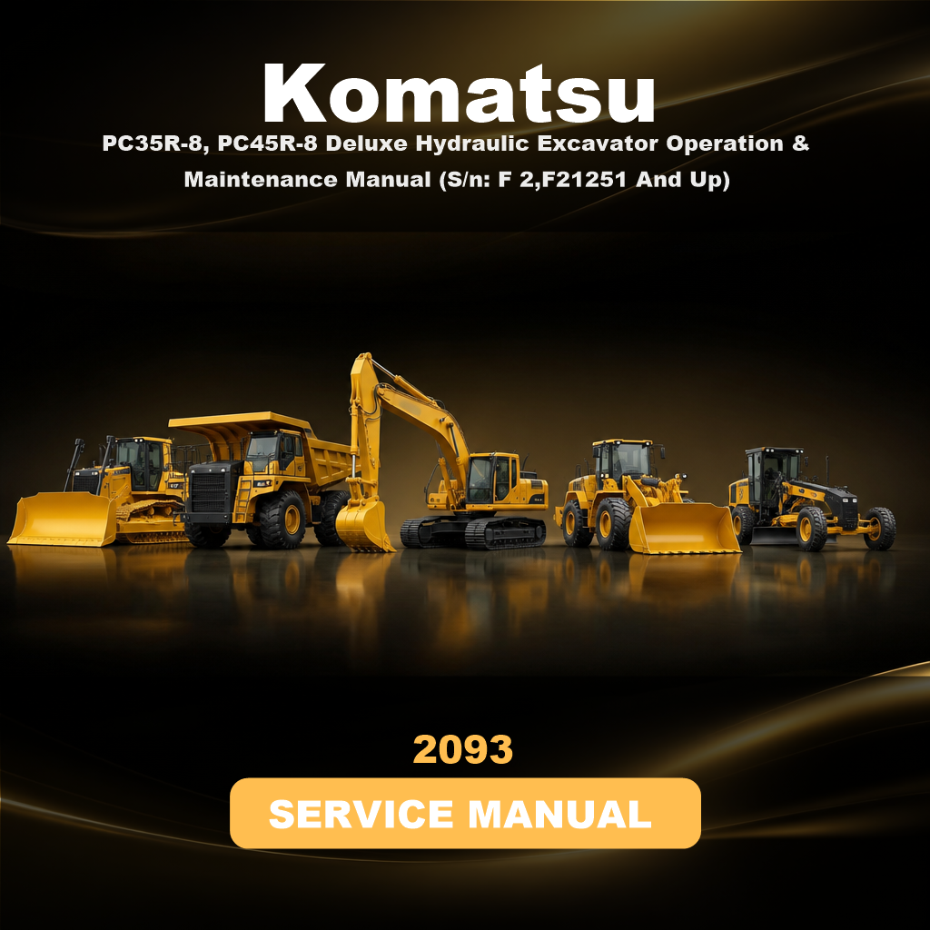 KOMATSU PC35R-8, PC45R-8 Deluxe Hydraulic Excavator Operation & Maintenance Manual (S/n: F20932,F21251 And Up)