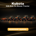 KUBOTA G26 Ride On Mower Tractor Workshop Service Manual
