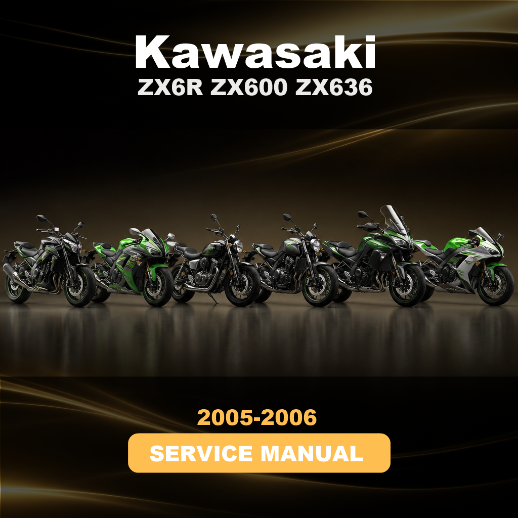 KAWASAKI ZX6R ZX600 ZX636 2005 2006 Repair Service Manual