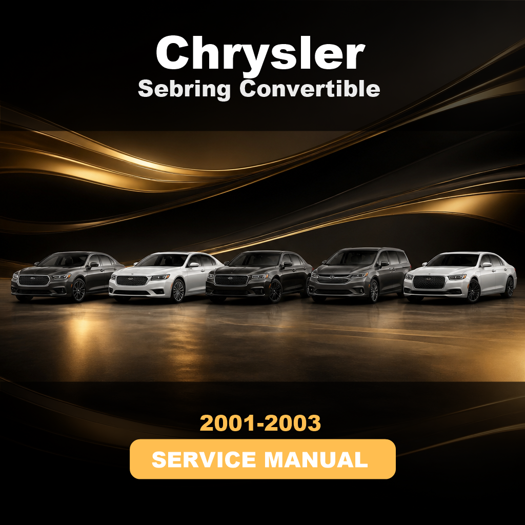 CHRYSLER Sebring Convertible 2001 2002 2003 Service Manual