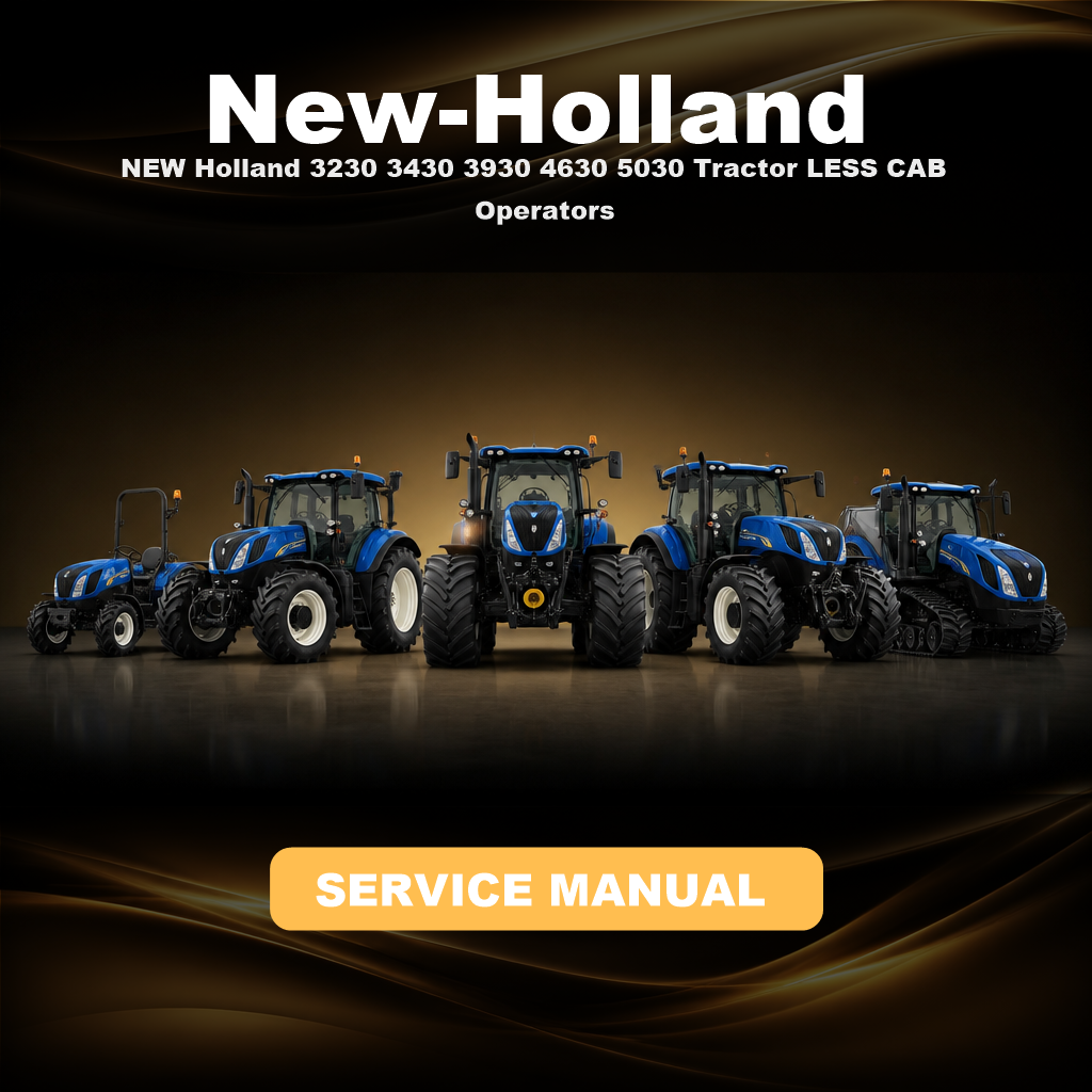 NEW Holland 3230 3430 3930 4630 5030 Tractor LESS CAB Operators Manual
