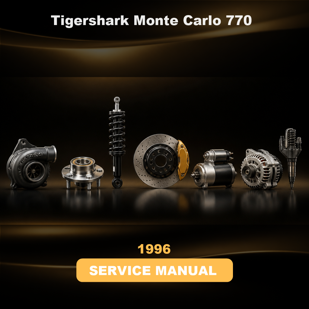 Tigershark Monte Carlo 770 1996 Factory Service & Work Shop Manual