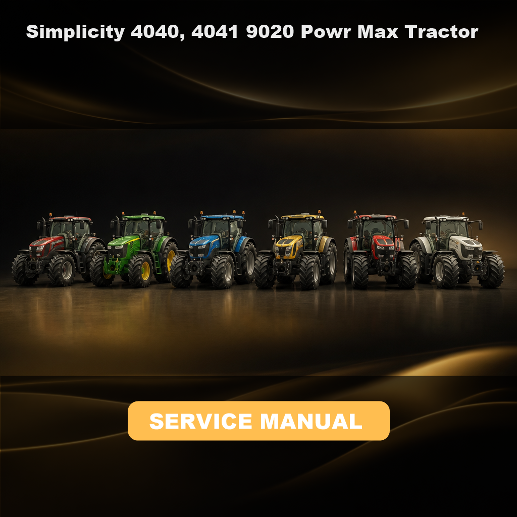 Simplicity 4040, 4041 9020 Powr Max Tractor Service Repair