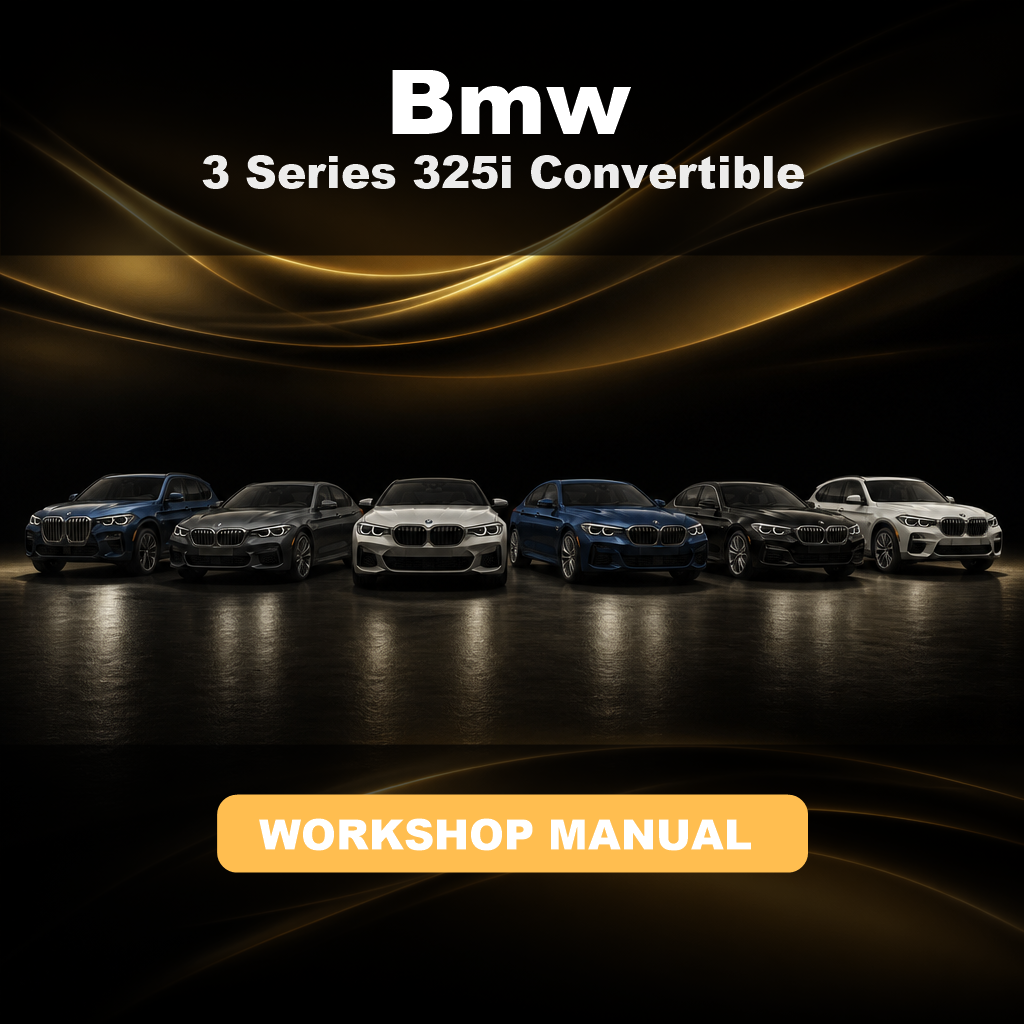 BMW 3 Series 325i Convertible 84-90 Workshop Service Manual